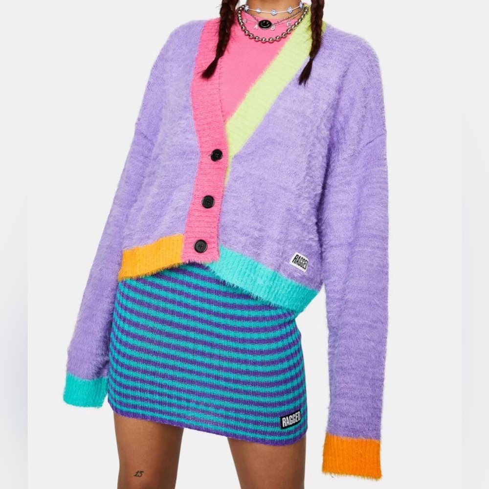 L/XL Multi-colored cardigan